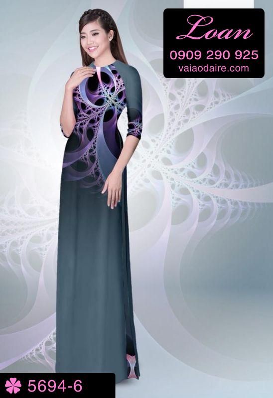 Vải áo dài hoa dây
