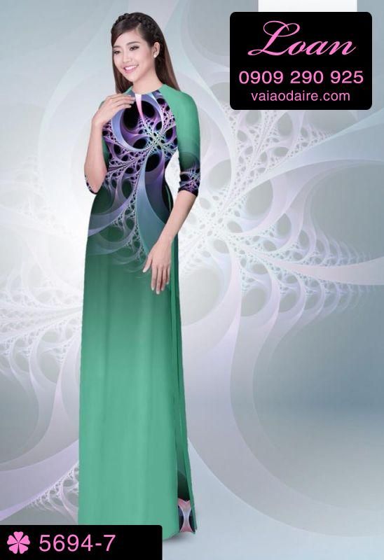 Vải áo dài hoa dây