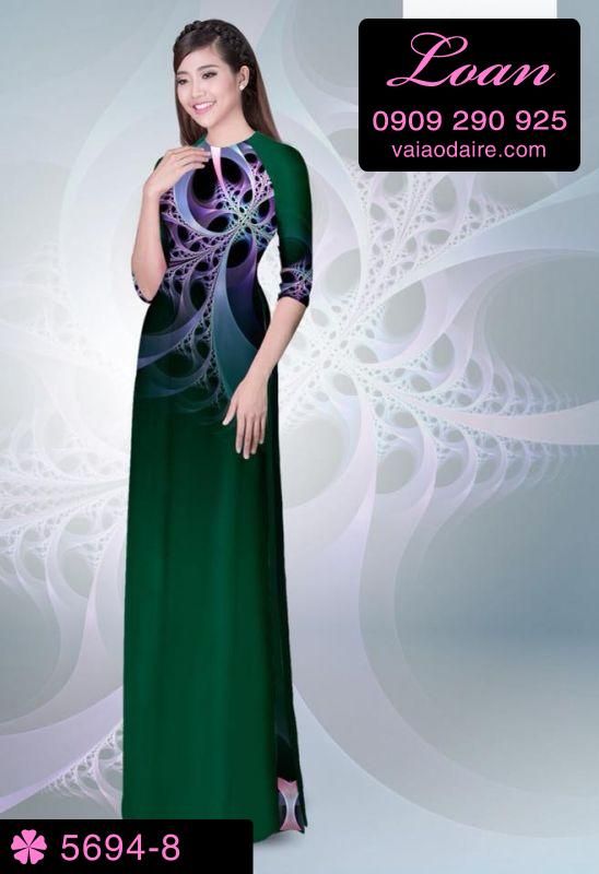 Vải áo dài hoa dây