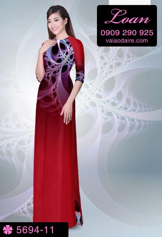 Vải áo dài hoa dây