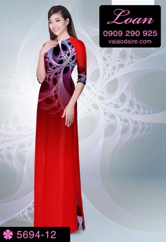 Vải áo dài hoa dây