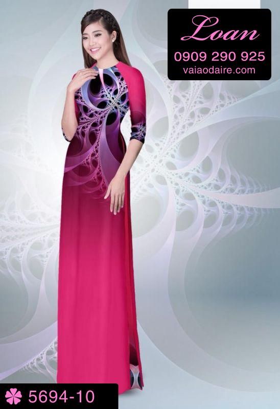 Vải áo dài hoa dây