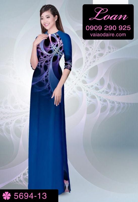 Vải áo dài hoa dây