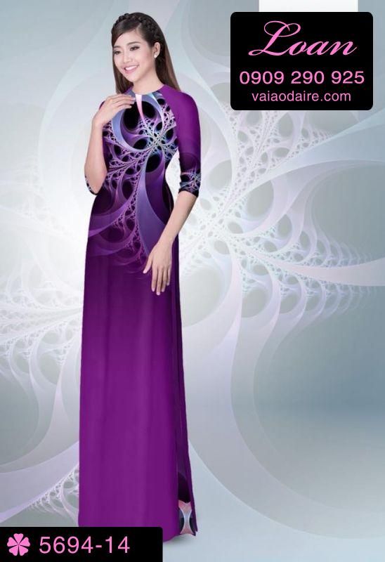 Vải áo dài hoa dây