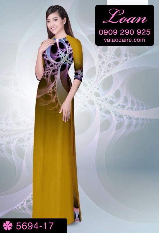 Vải áo dài hoa dây