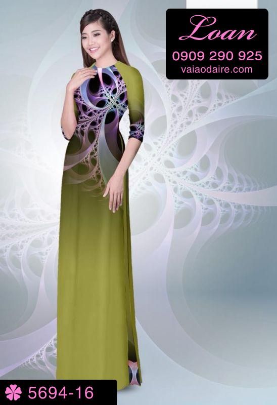 Vải áo dài hoa dây