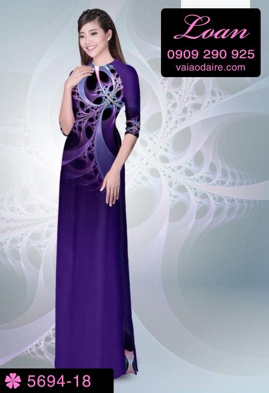 Vải áo dài hoa dây