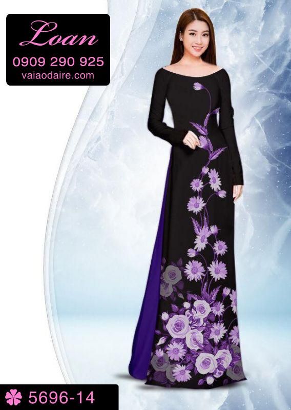 Vải áo dài hoa dây