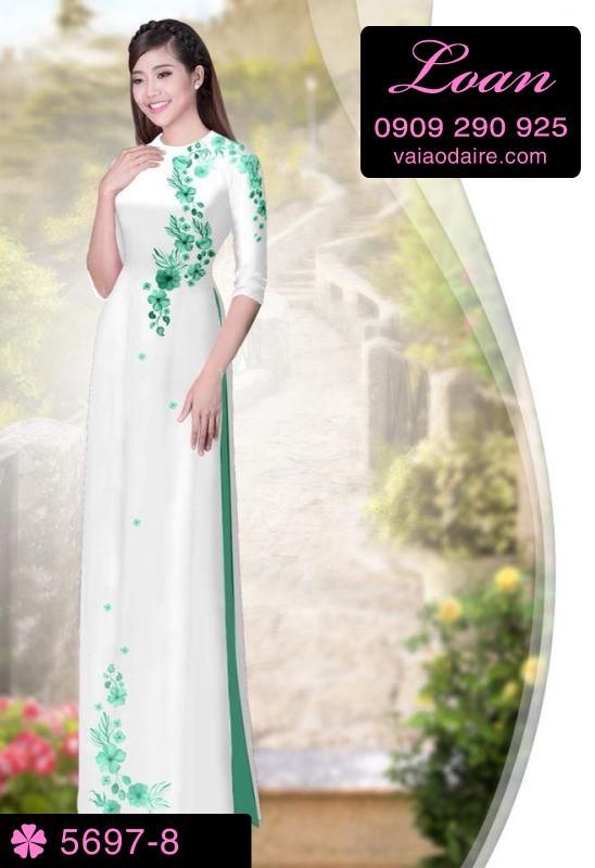 Vải áo dài hoa dây