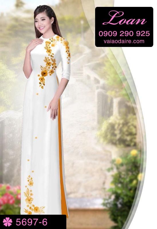 Vải áo dài hoa dây