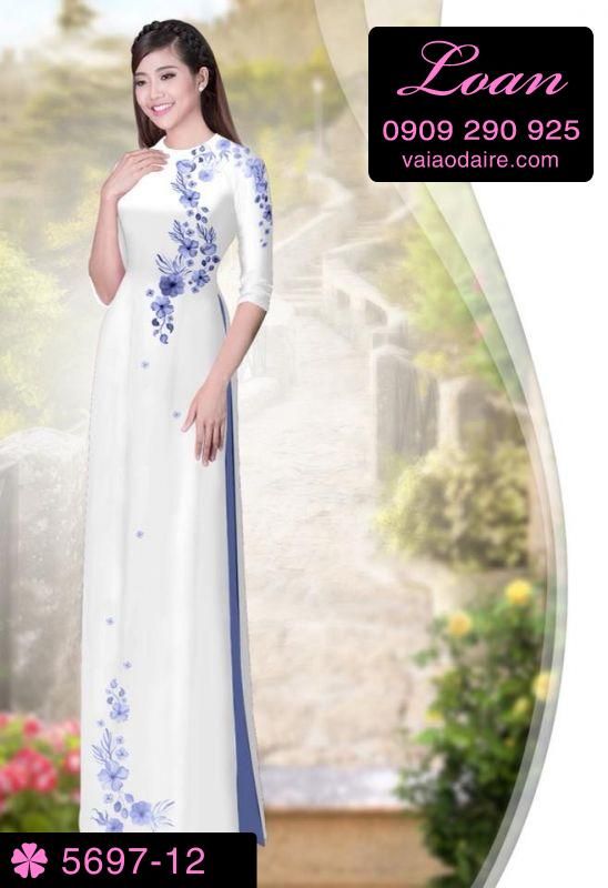 Vải áo dài hoa dây