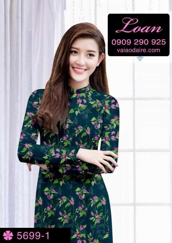 Vải áo dài hoa nhí