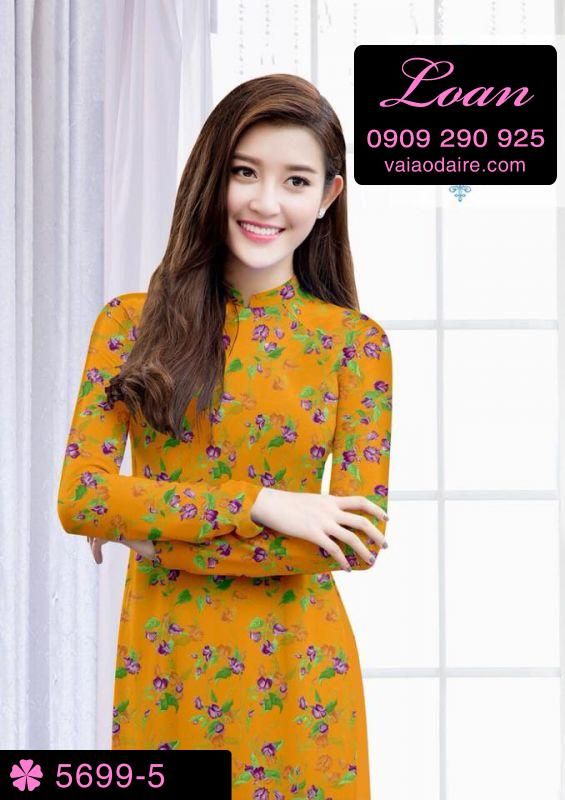 Vải áo dài hoa nhí