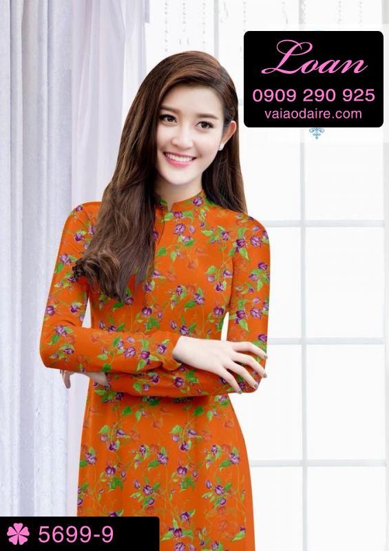 Vải áo dài hoa nhí