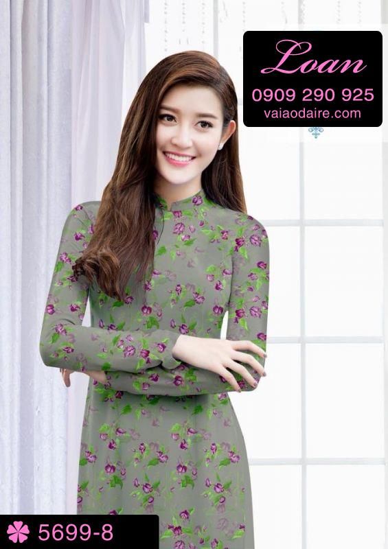 Vải áo dài hoa nhí