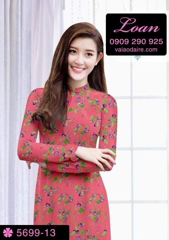 Vải áo dài hoa nhí