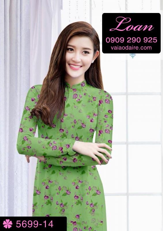 Vải áo dài hoa nhí