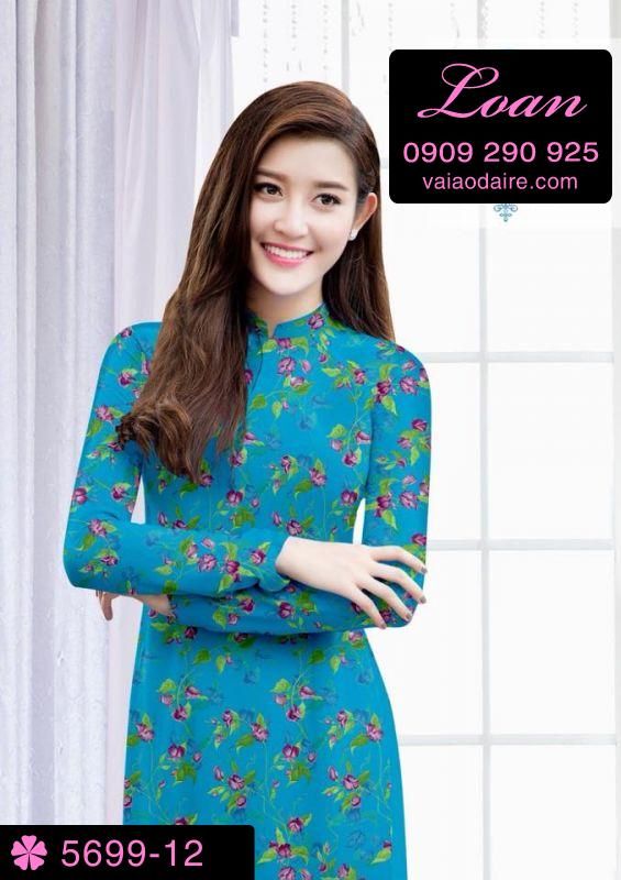 Vải áo dài hoa nhí
