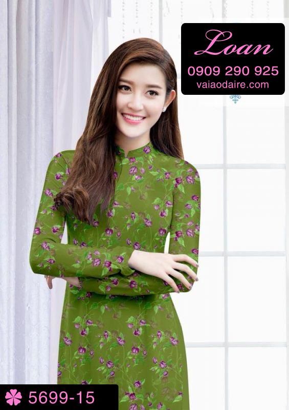 Vải áo dài hoa nhí