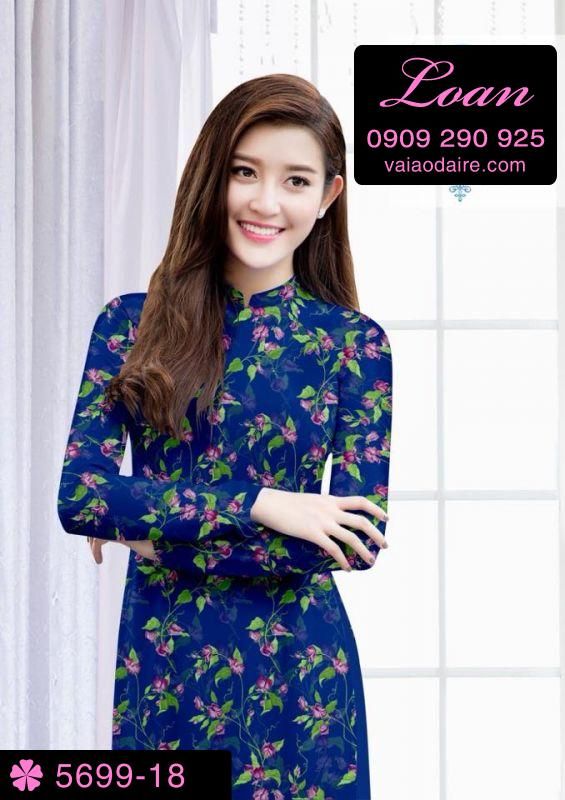 Vải áo dài hoa nhí