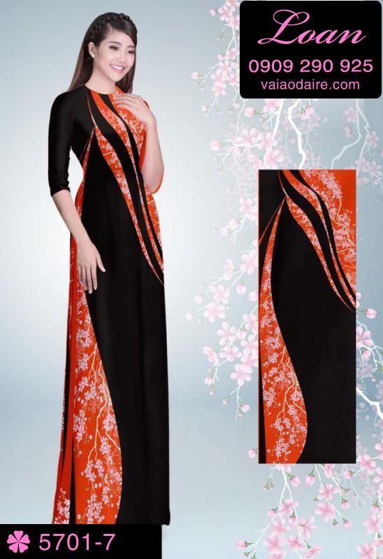 Vải áo dài hoa văn chạy dọc