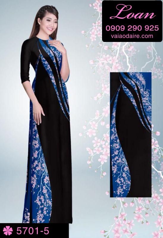 Vải áo dài hoa văn chạy dọc
