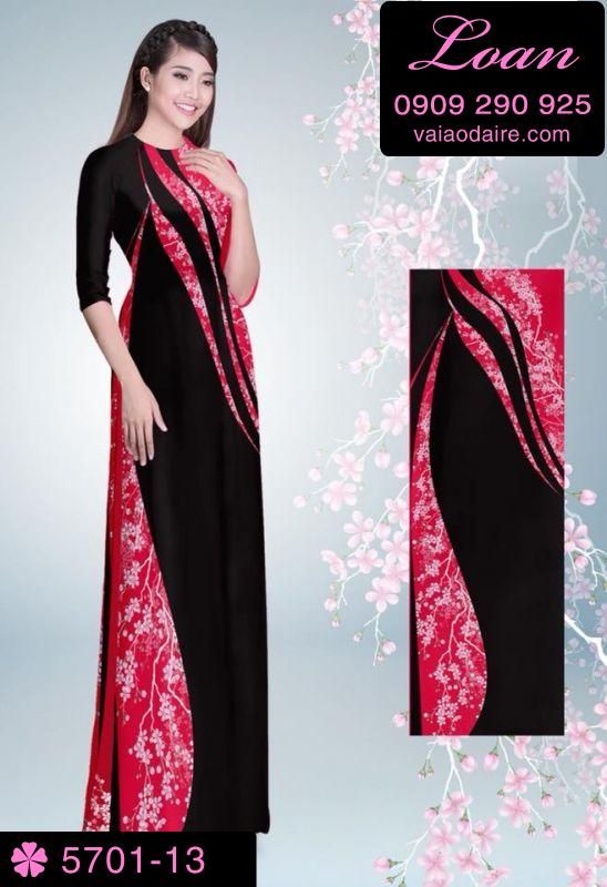 Vải áo dài hoa văn chạy dọc