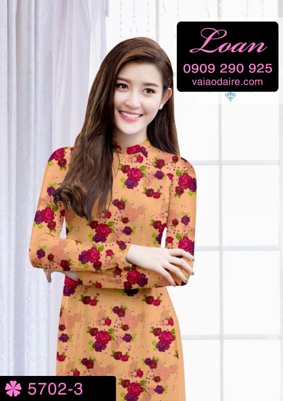 Vải áo dài hoa nhí