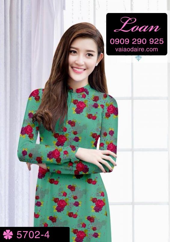 Vải áo dài hoa nhí
