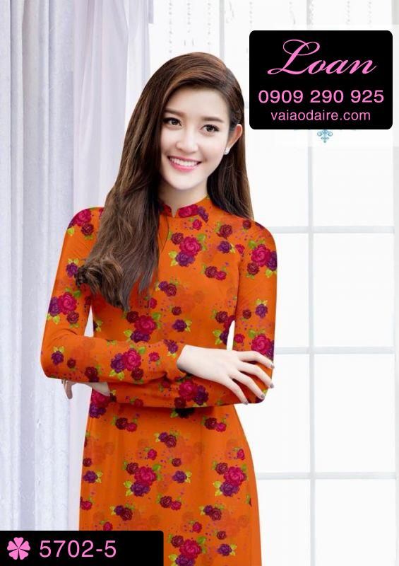 Vải áo dài hoa nhí