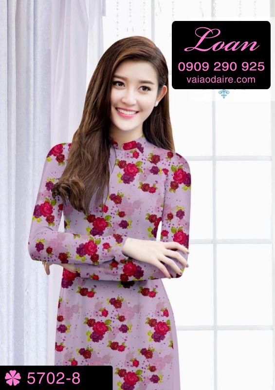 Vải áo dài hoa nhí