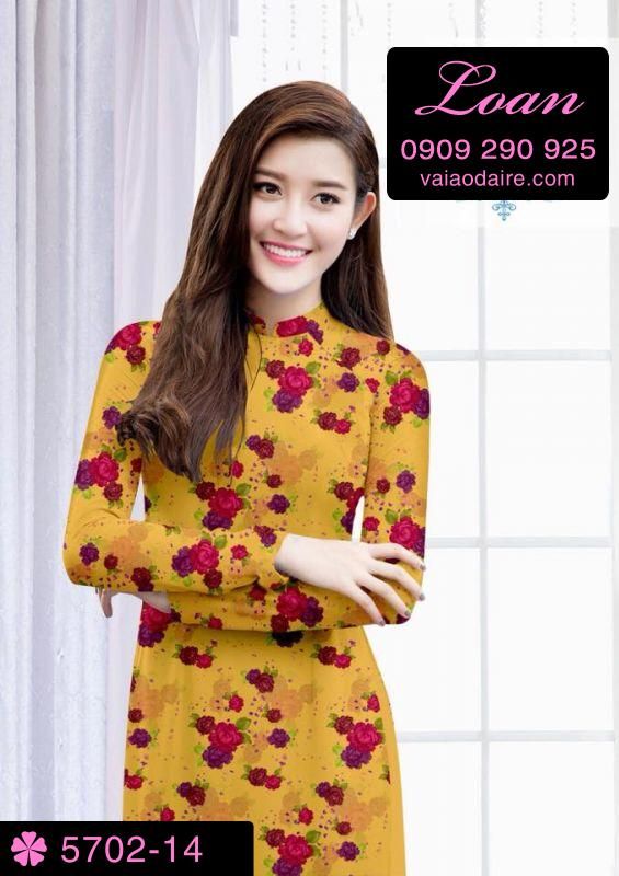 Vải áo dài hoa nhí