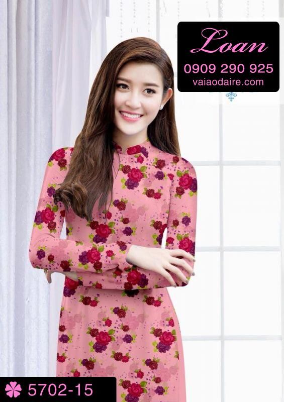 Vải áo dài hoa nhí