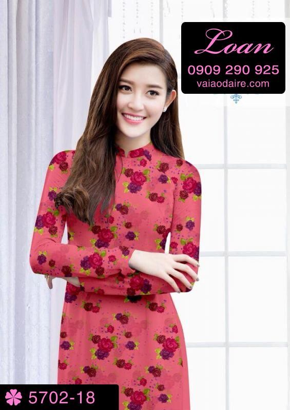 Vải áo dài hoa nhí