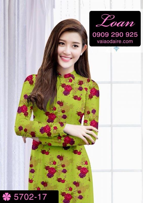 Vải áo dài hoa nhí