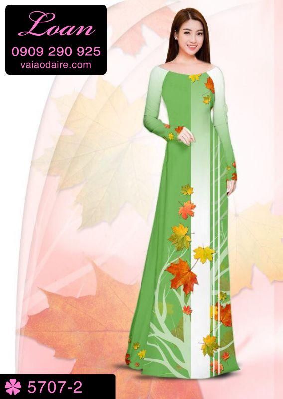 Vải áo dài hoa lá