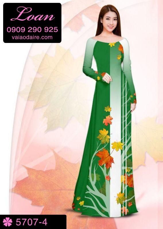 Vải áo dài hoa lá