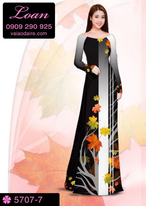 Vải áo dài hoa lá
