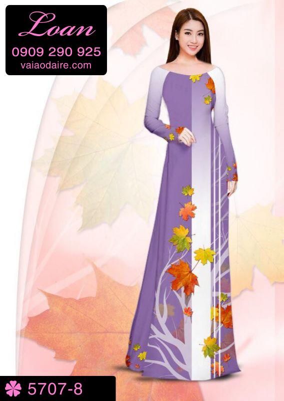Vải áo dài hoa lá