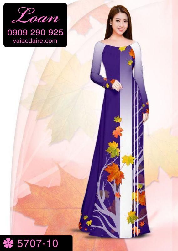 Vải áo dài hoa lá