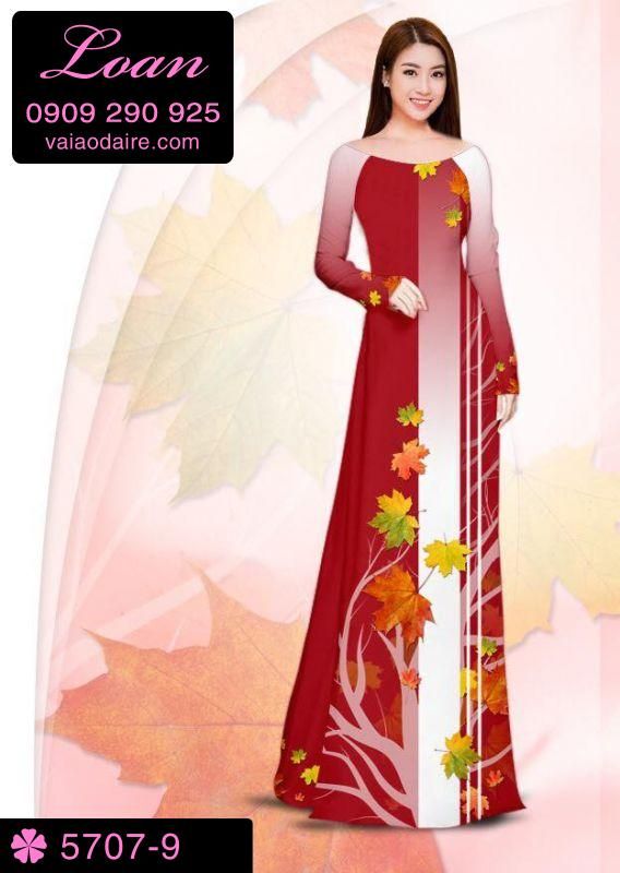 Vải áo dài hoa lá