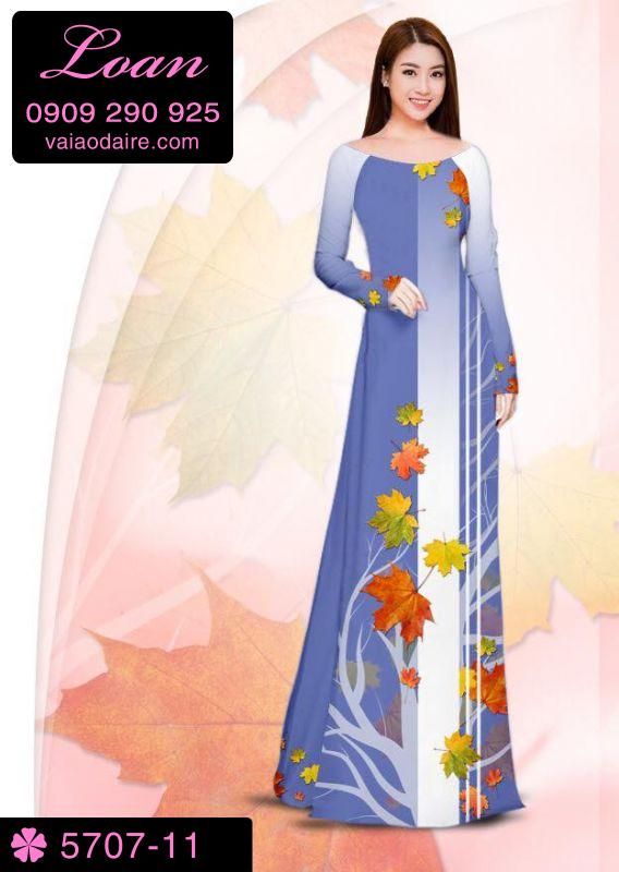 Vải áo dài hoa lá