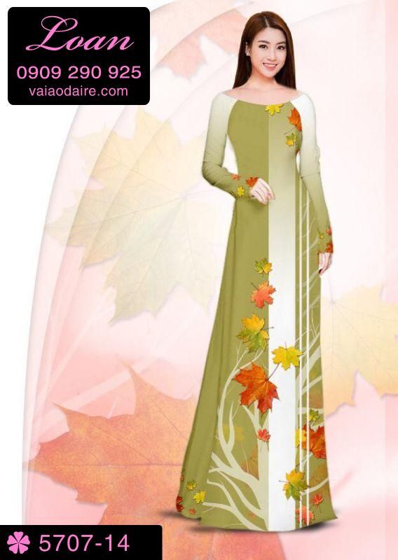 Vải áo dài hoa lá