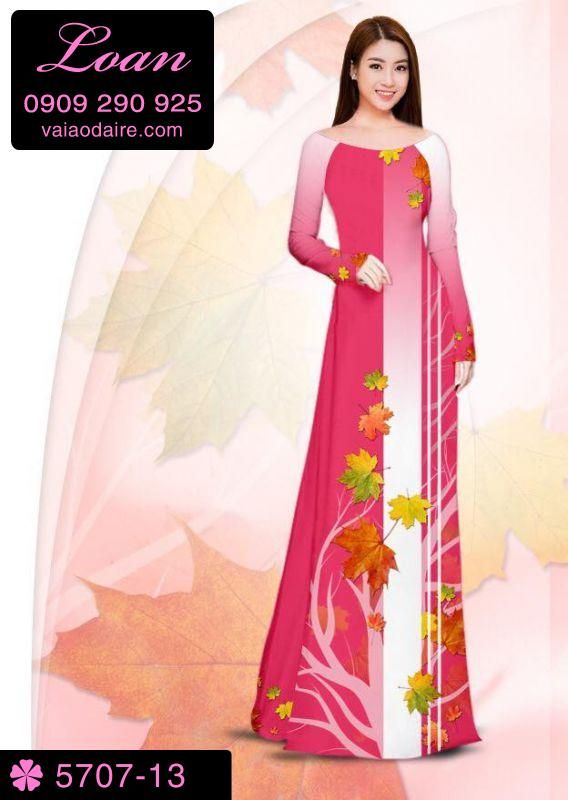 Vải áo dài hoa lá