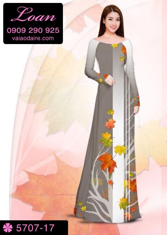 Vải áo dài hoa lá