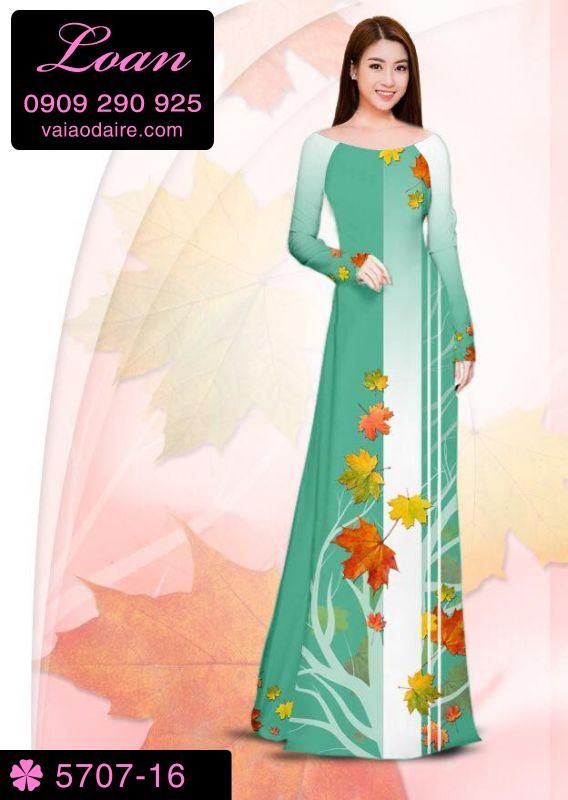 Vải áo dài hoa lá
