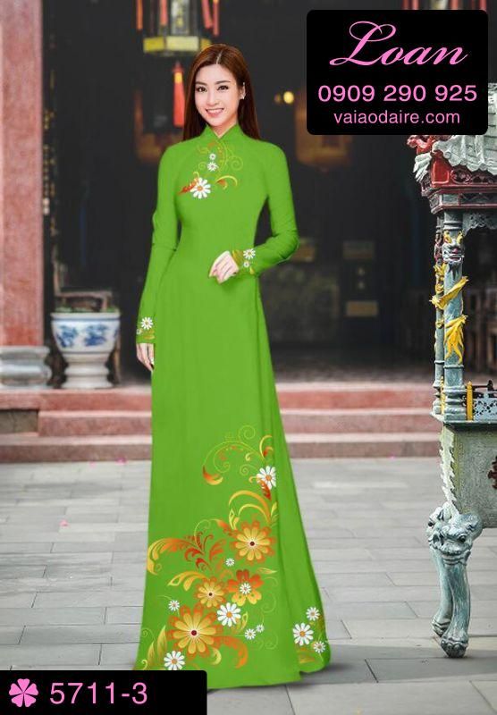 Vải áo dài hoa trên dưới Vải áo dài hoa trên dưới