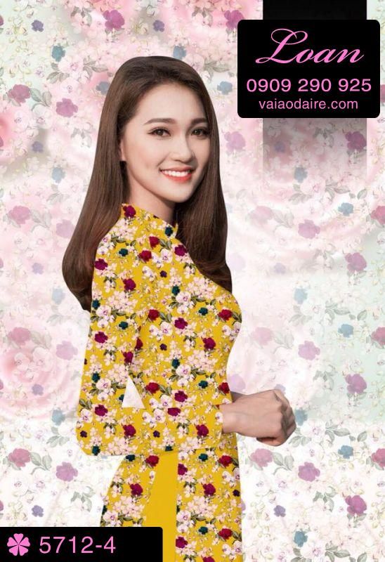 Vải áo dài hoa nhí