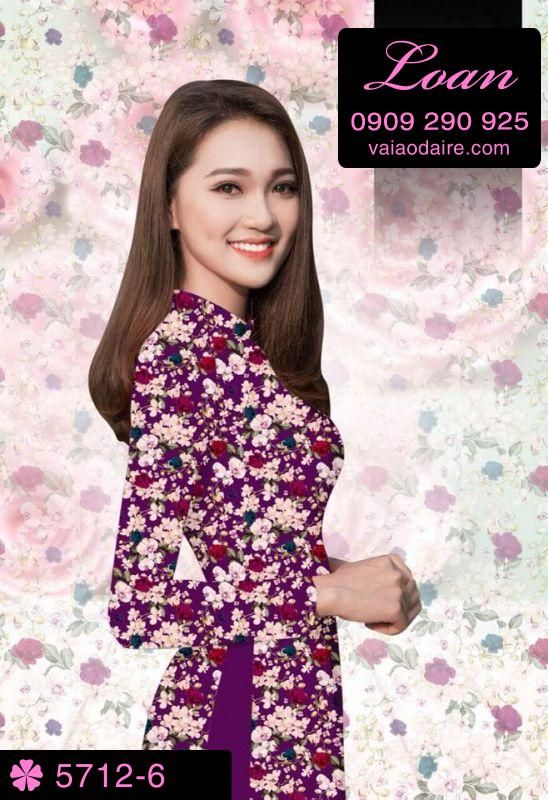 Vải áo dài hoa nhí