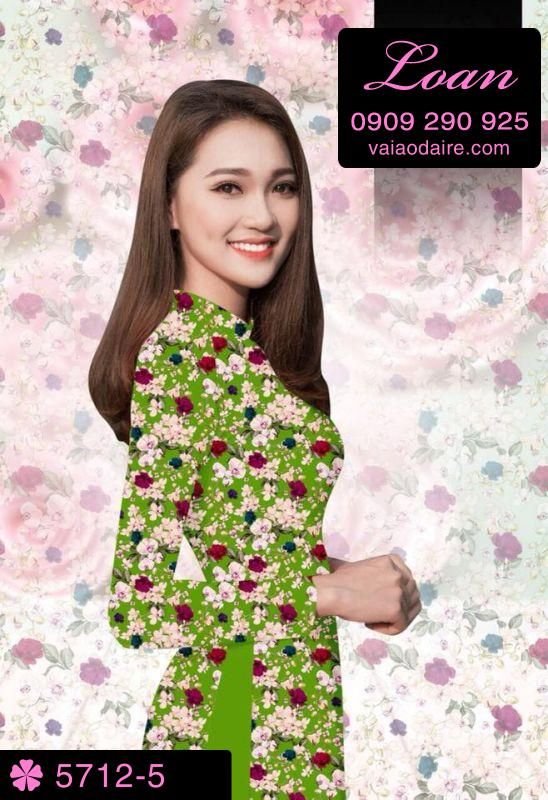 Vải áo dài hoa nhí